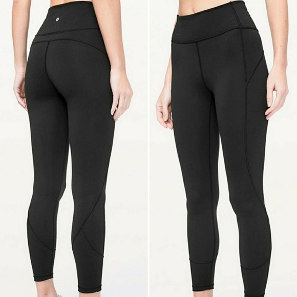 lululemon athletica Pants - Lululemon In Movement 7/8 Tight High Waisted Everlux 25" Black Sz 6